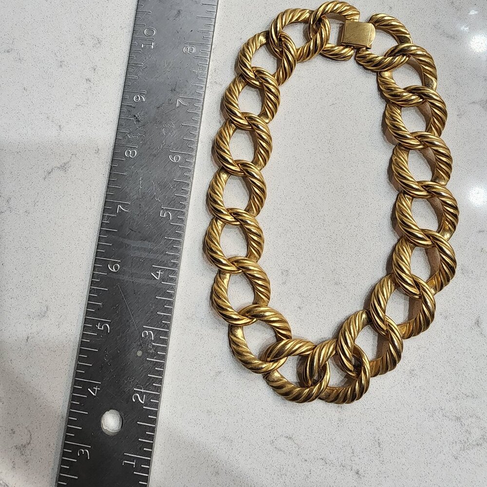 Vintage large link necklace